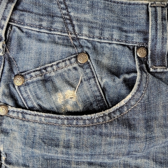 Rock & Republic Jeans Men Size 36 36X31 Relaxed Straight Leg Distressed Cotton - Picture 3 of 15